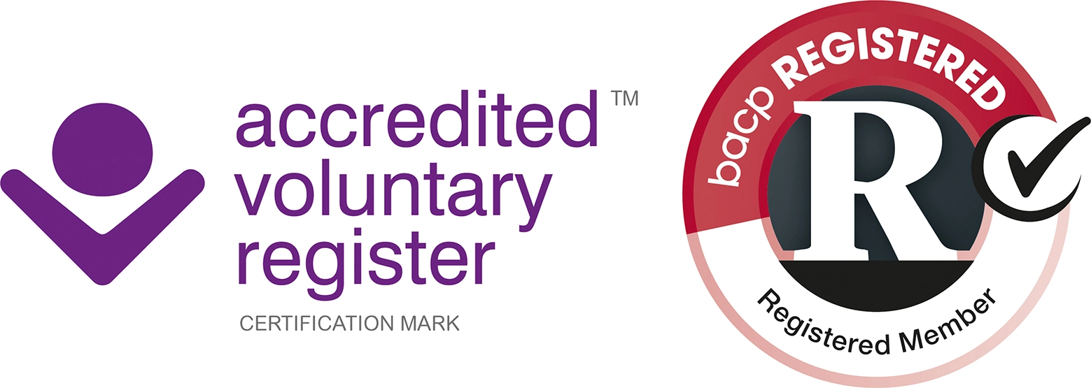 British Association of Counsellors and Psychotherapists registration and certification badge.